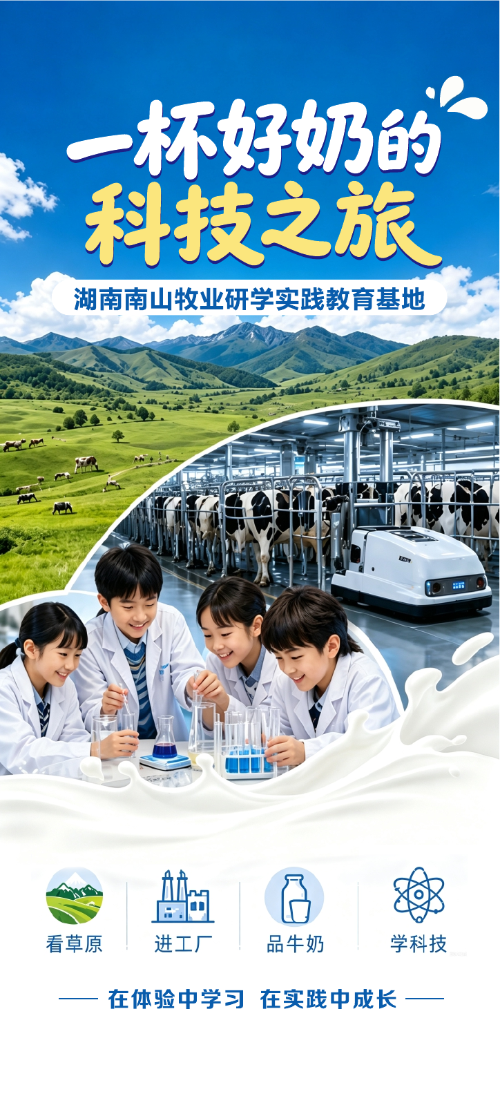 南山牧场研学宣传折页封面
