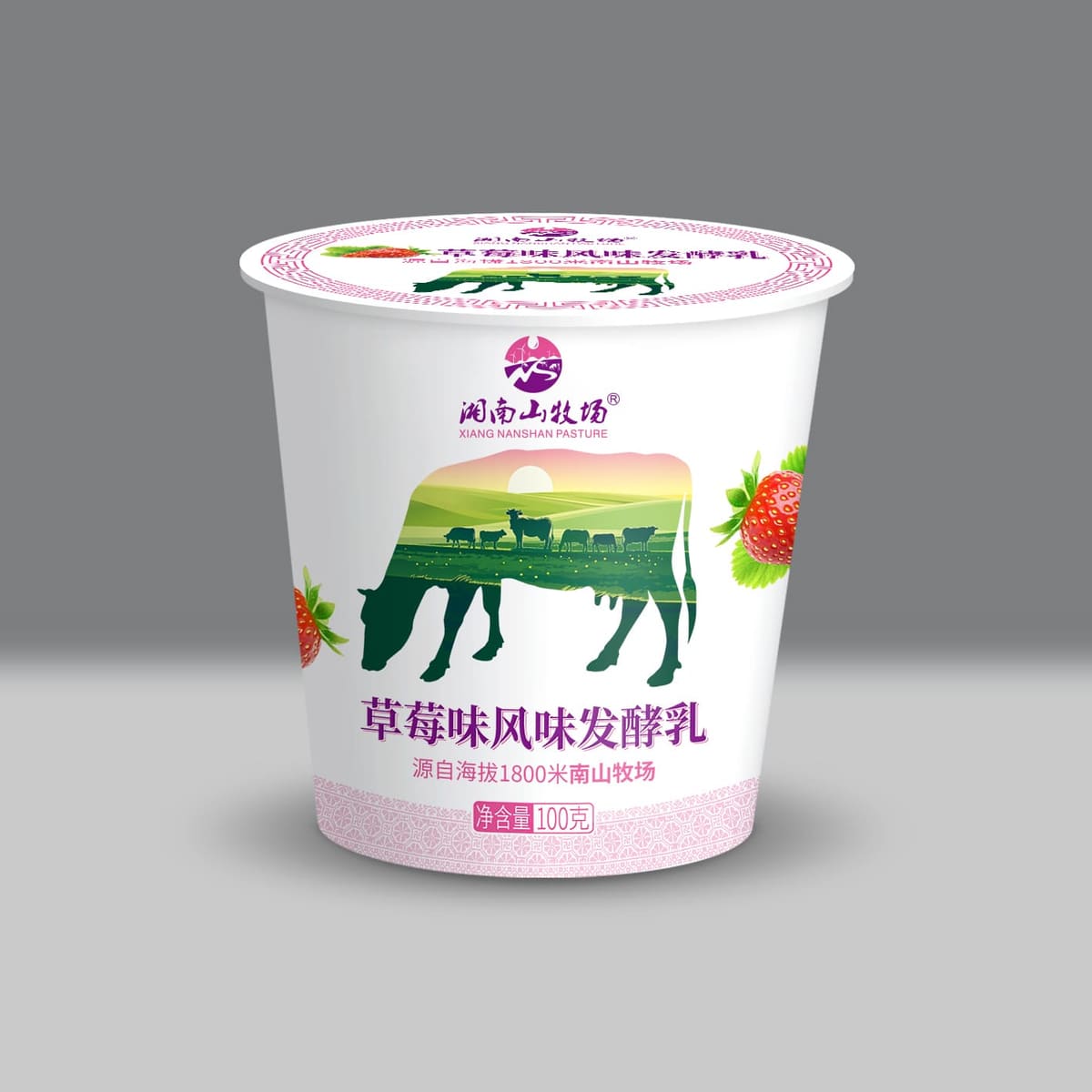 草莓味风味发酵乳